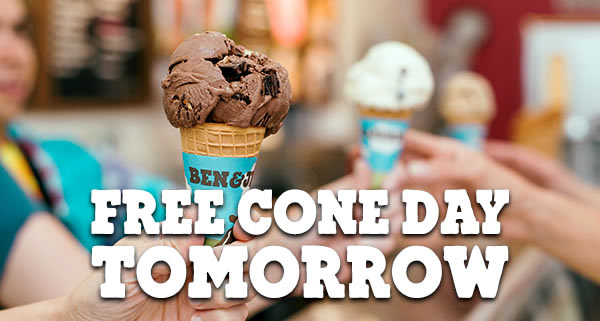Free Cone Day TOMORROW!
