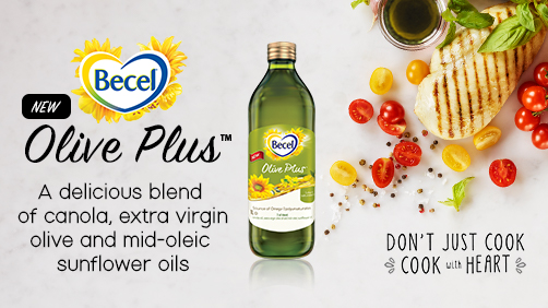 Try the new Becel Olive Plus Oil Blend