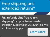 Free shipping and extended returns*