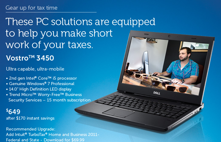 These PC solutions are equipped to help you make short work of your taxes. Vostro 3450 ...Shop Now