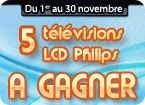 5 télévisions LCD Philips